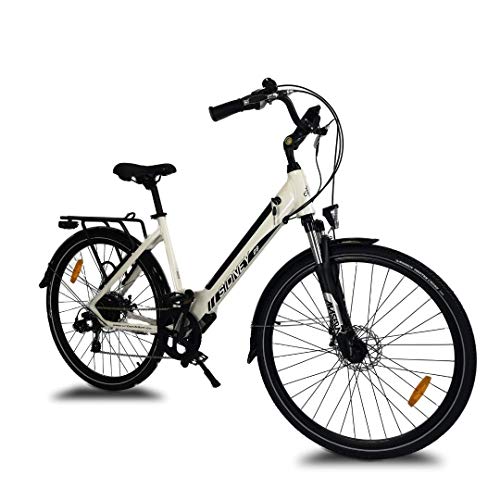 URBANBIKER Bicicleta Eléctrica Sidney, 250 W, 36V 14Ah (504Wh), 28", Blanco