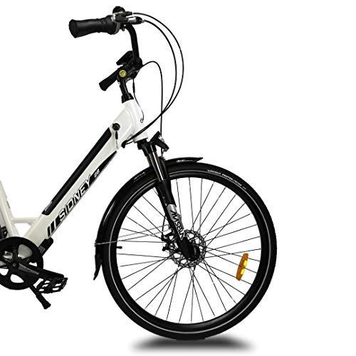 URBANBIKER Bicicleta Eléctrica Sidney, 250 W, 36V 14Ah (504Wh), 28", Blanco