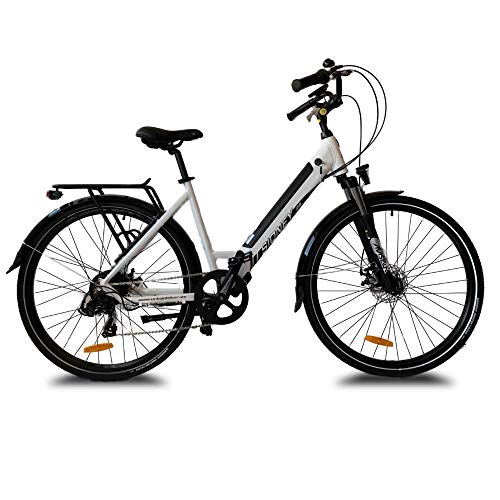 URBANBIKER Bicicleta Eléctrica Sidney, 250 W, 36V 14Ah (504Wh), 28", Blanco