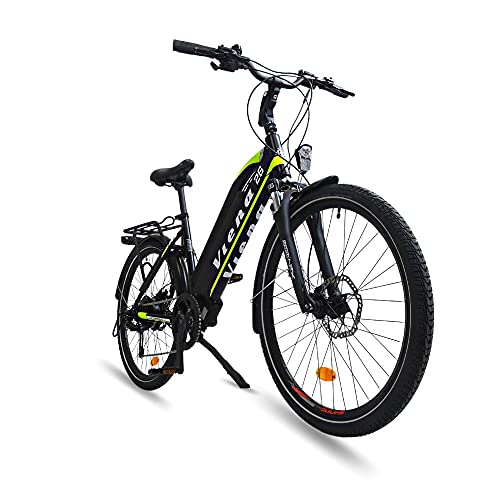 URBANBIKER Viena Bicicleta Trecking eléctrica batería Samsung de 840 WH (48 V y 17,5Ah), Talla 45. Frenos hidráulicos. Color Amarillo y Rueda de 26 Pulgadas