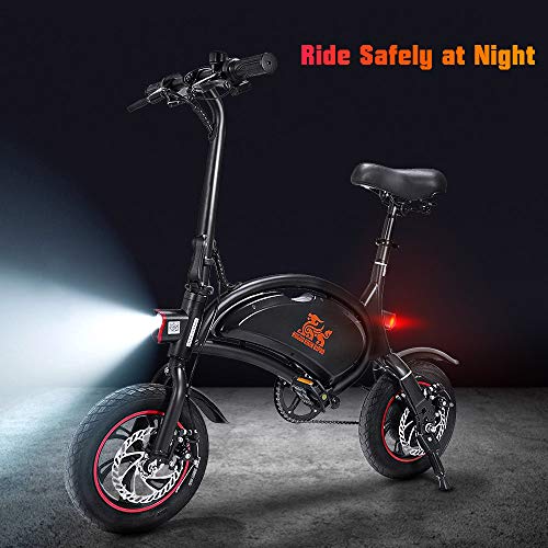 urbetter Bicicleta Electrica Plegable, Batería 36V 10Ah, 40-60 Km Alcance, 3 Modos de Conducción, Ruedas de 12 Pulgadas 250 Motor Bici Electrica Urbana con Pedales para Adulto