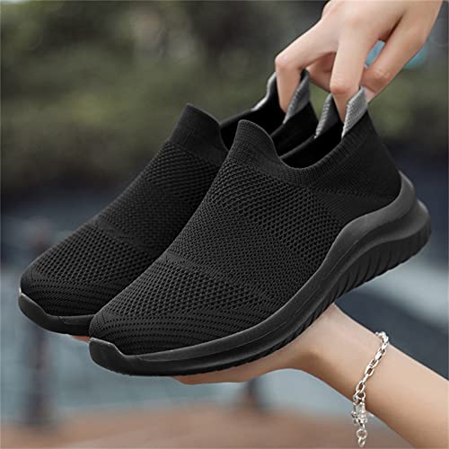 URIBAKY - Zapatillas de deporte para mujer, ligeras, transpirables, transpirables, transpirables, transpirables, sin cordones, Le Noir, 40 EU