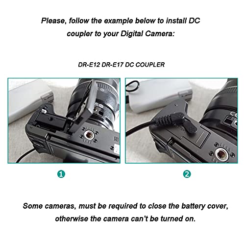 USB Línea De Conducción DC 8.4V ACK-E12 + DR-E12 LP-E12 Batería Virtual para Canon EOS M EOS M2 EOS M10 EOS M50 EOS M100 M200