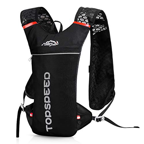 UTOBEST Mochila Ligera de hidratación para Ciclismo y Running, pequeña, 5 litros (Negro)