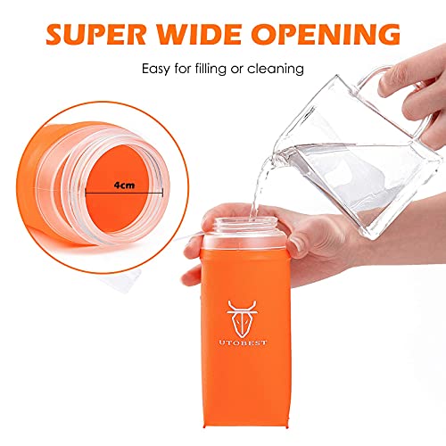 UTOBEST Soft Flask 500ML Botella Flexible Plegable Trail Running TPU Bpa Free