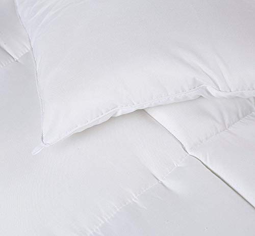 Utopia Bedding Edredón de Fibra 200x200 cm, Fibra Hueca siliconada, 1400 gramo - (Blanco, Cama 105-200 x 200 cm)