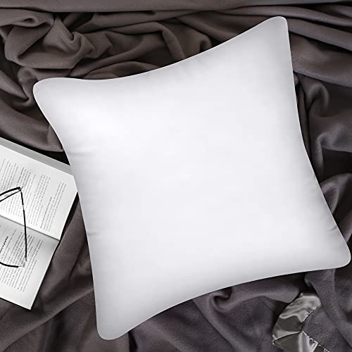 Utopia Bedding Relleno de Cojín 45 x 45 cm (2 Unidades) - Funda de Mezcla de Algodón - Fibra Virgen Siliconada - Almohadas de Sofá (Blanco)