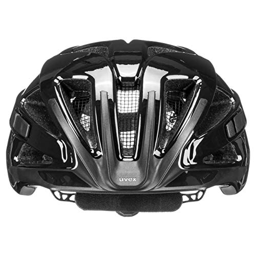 Uvex Active Neg Casco Ciclismo, Unisex Adulto, Black Shiny, 52-57 cm