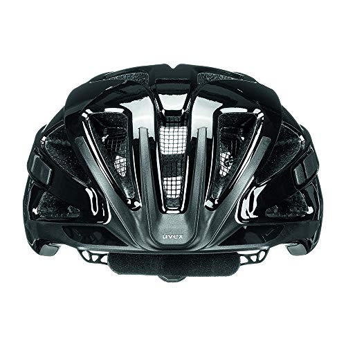 Uvex Active Neg Casco Ciclismo, Unisex Adulto, Black Shiny, 52-57 cm