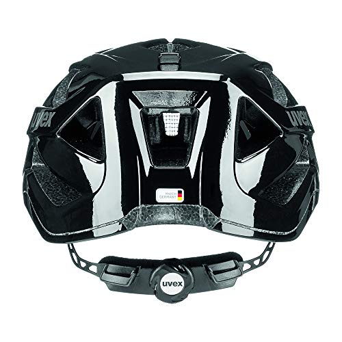 Uvex Active Neg Casco Ciclismo, Unisex Adulto, Black Shiny, 52-57 cm