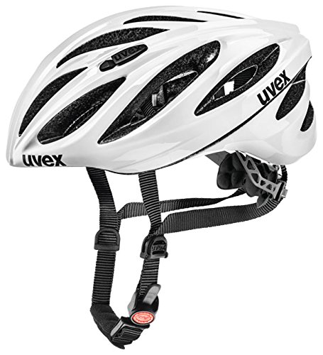 Uvex Boss Race - Casco de ciclismo para hombre, color blanco, talla 55-60 cm