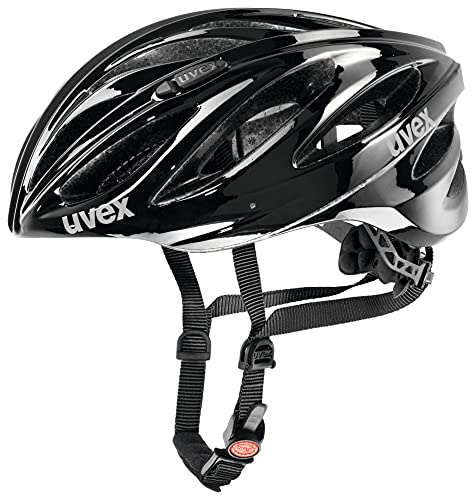 Uvex Boss Race Casco de Ciclismo, Unisex Adulto, Black, 55-60 cm