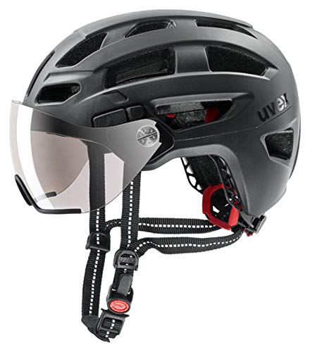 Uvex Finale Visor Casco Ciclismo, Unisex Adulto, Black Mat, 56-61 cm