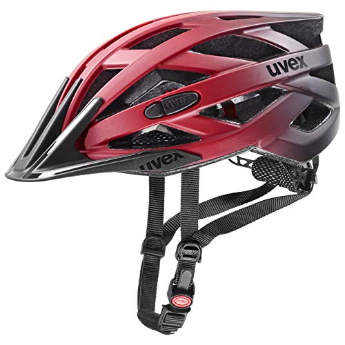 uvex i-Vo CC Casco de Bicicleta, Adultos Unisex, Red Black, 52-57 cm