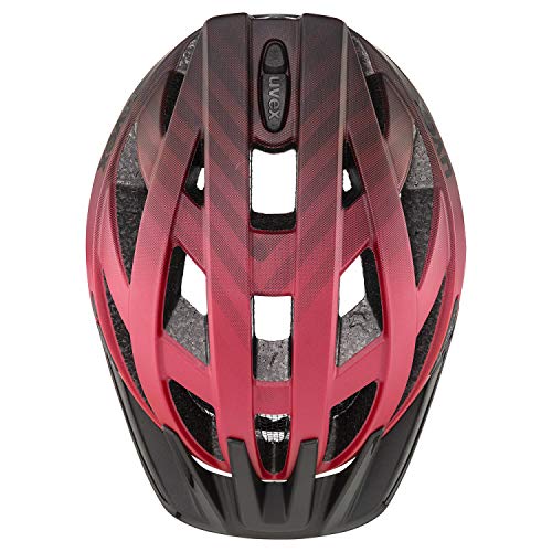 uvex i-Vo CC Casco de Bicicleta, Adultos Unisex, Red Black, 52-57 cm