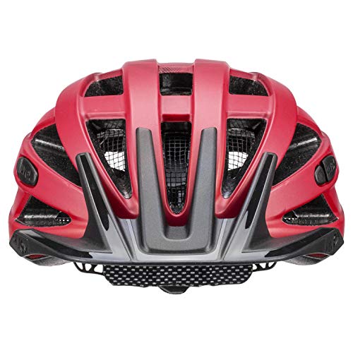 uvex i-Vo CC Casco de Bicicleta, Adultos Unisex, Red Black, 52-57 cm