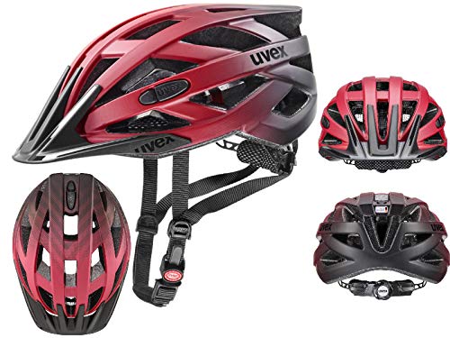 uvex i-Vo CC Casco de Bicicleta, Adultos Unisex, Red Black, 52-57 cm