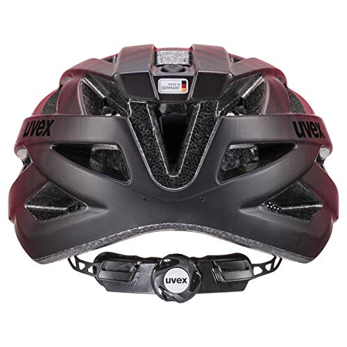 uvex i-Vo CC Casco de Bicicleta, Adultos Unisex, Red Black, 52-57 cm