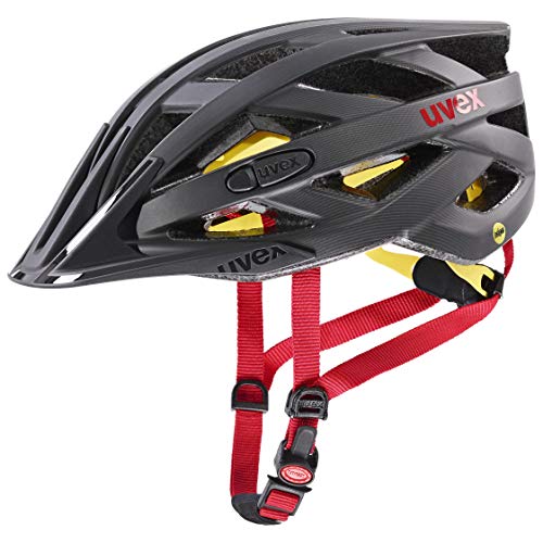 Uvex i-Vo CC MIPS Casco de Bicicleta, Unisex Adulto, Titan-Red Mat, 56-60 cm