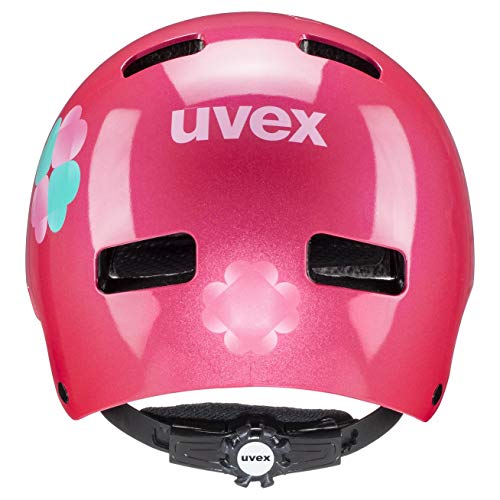 uvex Kid 3 Casco de Bicicleta, Unisex-Youth, Pink Flower, 55-58 cm