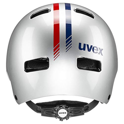 uvex Kid 3 Casco de Bicicleta, Unisex-Youth, Race Silver, 51-55 cm