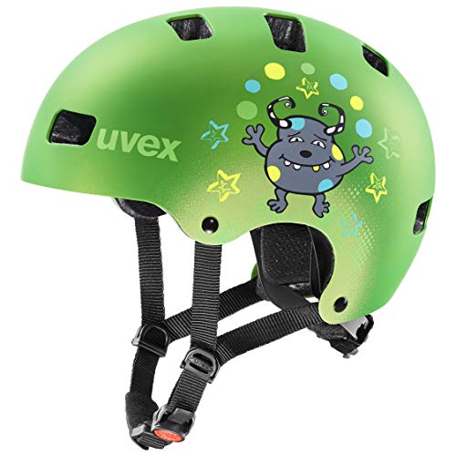 uvex Kid 3 CC Casco de Bicicleta, Juventud Unisex, Green Mat, 55-58 cm