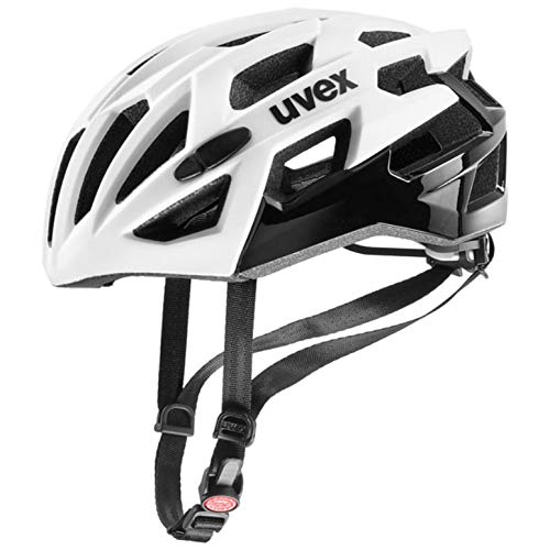 Uvex Race 7 Casco Ciclismo, Unisex Adulto, Blanco/Negro, 56-61 cm