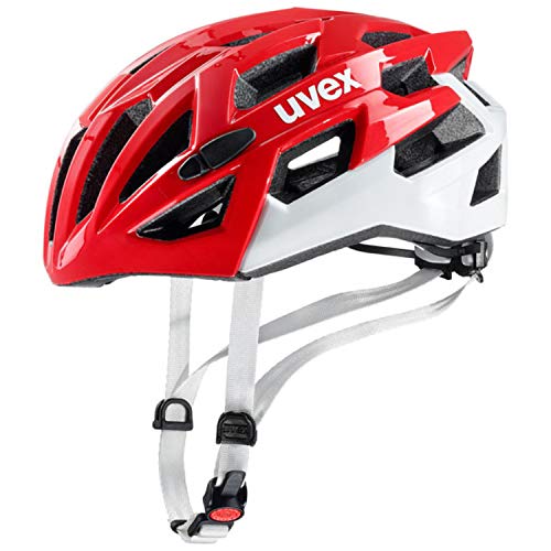 Uvex Race 7 Casco Ciclismo, Unisex Adulto, Rojo/Blanco, (51-55)