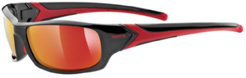 Uvex Sportstyle 211 Gafas de Ciclismo, Unisex Adulto, Black-Red, One Size