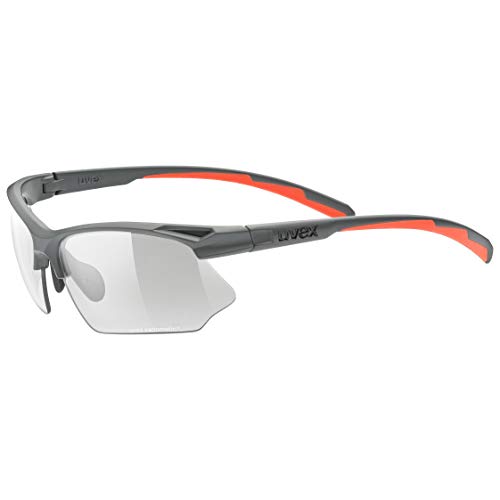 Uvex sportstyle 802 v Gafas de deporte, Adultos unisex, grey mat/smoke, one size