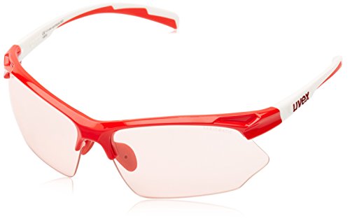 Uvex Sportstyle 802 Vario Gafas de Ciclismo, Unisex Adulto, Rojo/Blanco, Talla Única