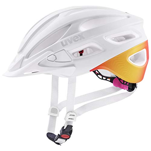 uvex true cc Casco de bicicleta, Adultos unisex, white - peach mat, 52-55 cm