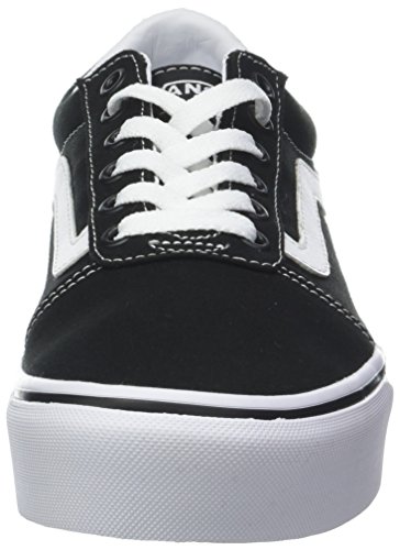 Vans Ward Platform Canvas Zapatillas Mujer, Negro (Canvas) Black/White 187), 38 EU (5 UK)