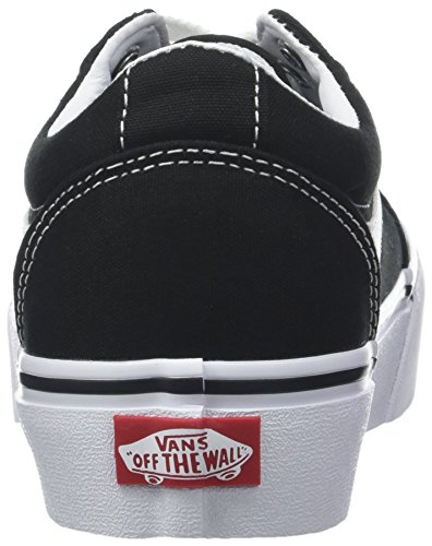 Vans Ward Platform Canvas Zapatillas Mujer, Negro (Canvas) Black/White 187), 38 EU (5 UK)