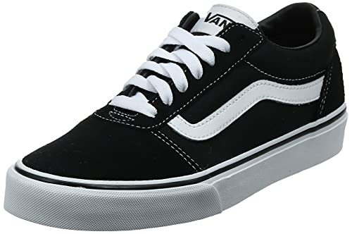 Vans Ward Suede/Canvas, Zapatillas Hombre, Negro (Black/White Car), 42.5 EU