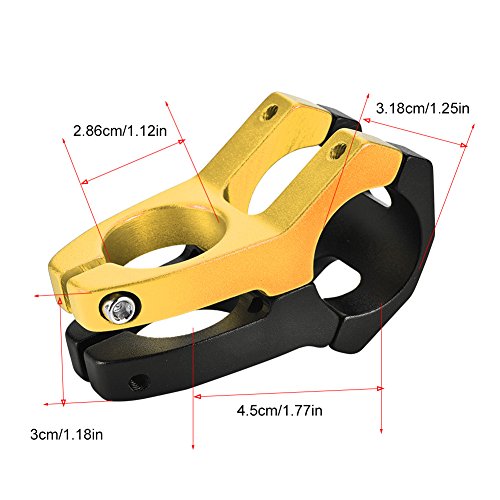 Vástago de Bicicleta,31.8 mm Tallos de Manillar de Bicicleta de Montaña de Carretera MTB Potencia reemplazo para Bicicleta Montaña Riser Handlebars Bar Stem Accesorios de Ciclismo(Amarillo + Negro)