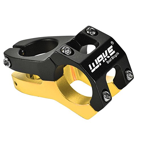 Vástago de Bicicleta,31.8 mm Tallos de Manillar de Bicicleta de Montaña de Carretera MTB Potencia reemplazo para Bicicleta Montaña Riser Handlebars Bar Stem Accesorios de Ciclismo(Amarillo + Negro)