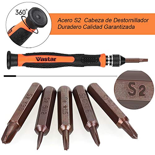 Vastar 68 en 1 Juego de Destornilladores de Precisión - Herramientas de Reparación de Destornilladores Profesional con Bolsa de Almacenamiento de EVA para Juegos, Teléfonos, Computadoras, PC