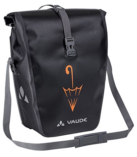 VAUDE Aqua Back – Juego de 2 bolsas para bici adaptables a la carga e impermeables, Negro, Talla única