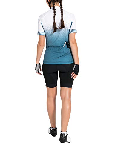 VAUDE Camiseta de Punto para Mujer Bagana FZ, Mujer, Camiseta, 41965, Azul Gray, 44