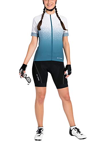 VAUDE Camiseta de Punto para Mujer Bagana FZ, Mujer, Camiseta, 41965, Azul Gray, 44