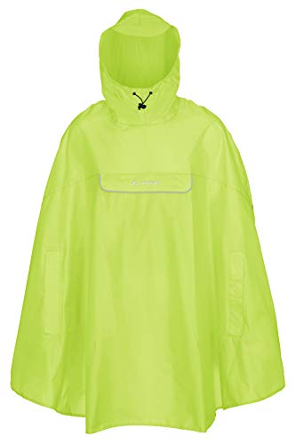 VAUDE Valdipino Poncho - Chubasquero Impermeable para Ciclismo, Color Limón, Talla S