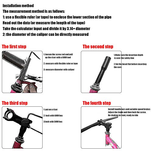 Vbest life Extensor de vástago de Horquilla de Bicicleta, Adaptador de Cabezal Elevador de Manillar Adecuado para Bicicleta de montaña