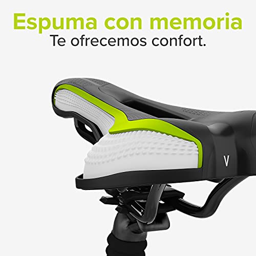 Velmia Sillín [MTB] - cómodo sillín para Señoras y Caballeros con Concepto de 3 Zonas - Asiento de Bicicleta Impermeable con diseño ergonómico