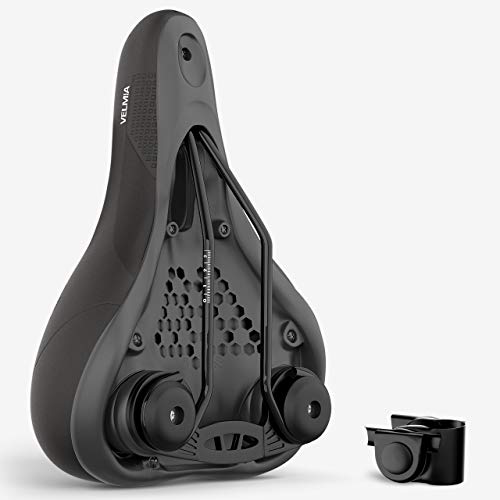 Velmia Sillín [Trekking] - cómodo sillín para Señoras y Caballeros con Concepto de 3 Zonas - Asiento de Bicicleta Impermeable con diseño ergonómico