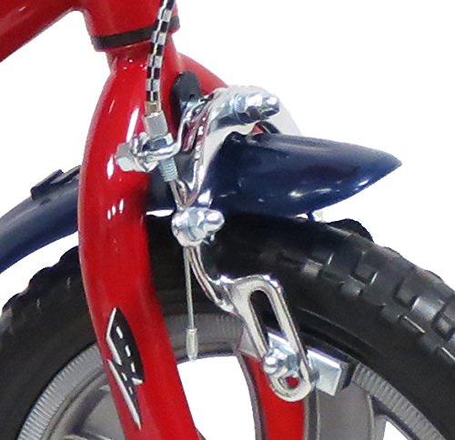 Vélo 2142 c Bicicleta de 12 3 Pulgadas para niños de 2 a 4 años (de 95 cm) + Casco Cars Incluido, Rojo