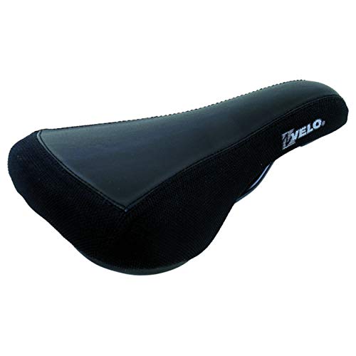 VELO Fahrradsattel BMX/Freestyle Sillín para Bicicleta, Unisex, Negro, 247x137 mm