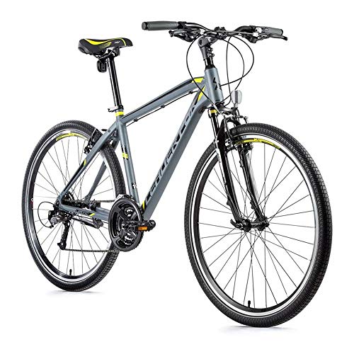 Velo Muscular VTC 28 Leader Fox viatic 2021 para hombre, gris y amarillo 7 V, marco de 19 pulgadas, talla para adulto, 175 a 183 cm