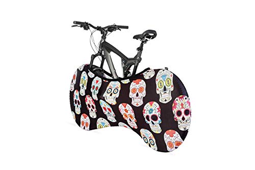 Velo Sock Skulls Bike Cover, Unisex-Adult, Sirve para EL 99% DE Las Bicicletas para Adultos