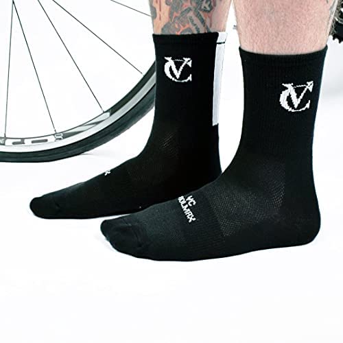 VeloChampion Calcetines Coolmax Transpirable Ciclismo Negro x 3 (43-45)